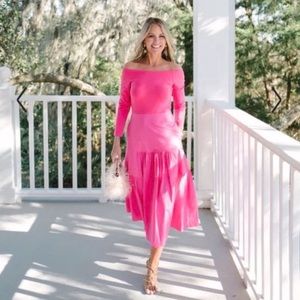 NWT Tuckernuck x Cameron Eubanks Wimberly Dress Marissa Tiered Midi in Pink